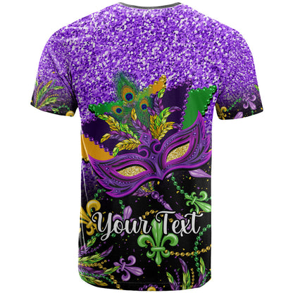 Personalised Mardi Gras T-Shirt Carnival Mask Happy Fat Tuesday Graphic Tee
