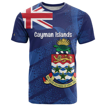 Personalised Cayman Islands T-Shirt Coat Of Arms Grunge Style Graphic Tee