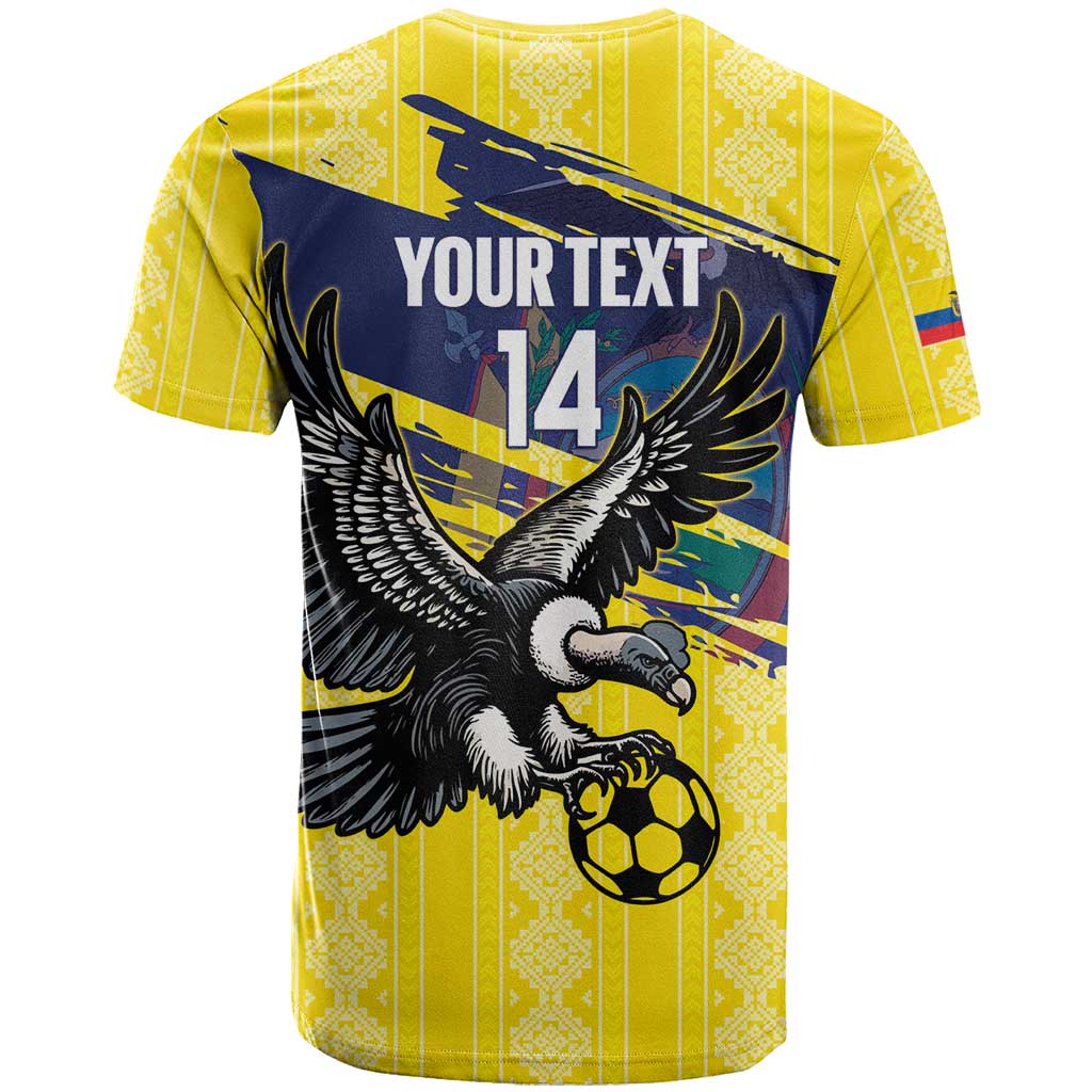 Ecuador Football Custom T-Shirt 2026 Vamos La Tri Yellow South America Pattern Graphic Tee