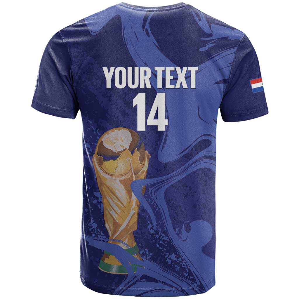 Paraguay Football Custom T-Shirt 2026 La Albirroja Marble Pattern Graphic Tee