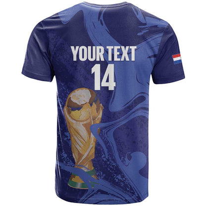 Paraguay Football Custom T-Shirt 2026 La Albirroja Marble Pattern Graphic Tee