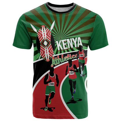 Athletics Kenya T-Shirt Maasai Shield Running Way Graphic Tee