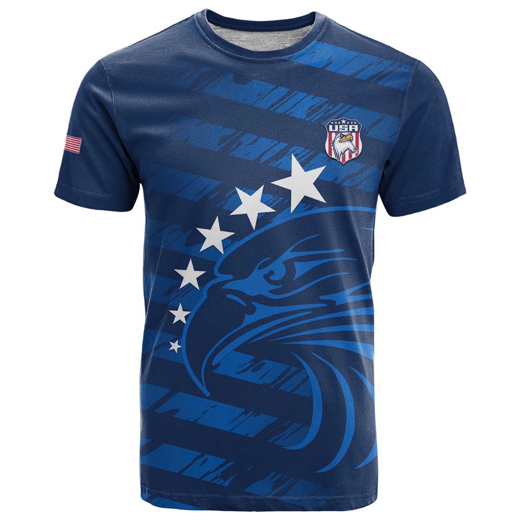 United States Rugby Custom T-Shirt USA Eagle Go Champions Graphic Tee