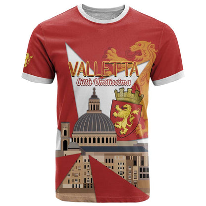 Valletta Malta T-Shirt Maltese Cross Citta Umilissima Graphic Tee