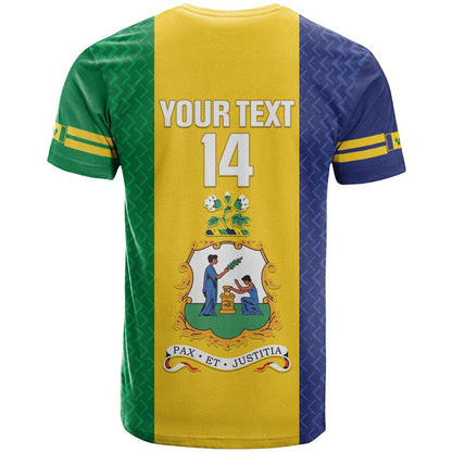 Custom Saint Vincent and the Grenadines Football T-Shirt Go Champions Vincy Heat Graphic Tee