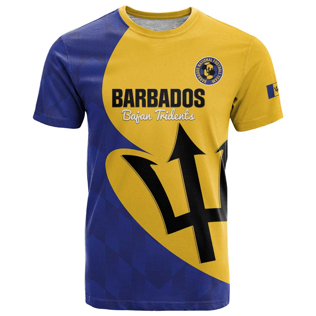 Custom Barbados Football T-Shirt Go Champions Bajan Tridents Graphic Tee