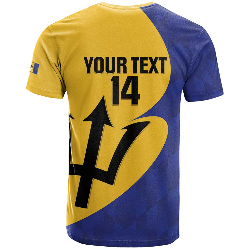 Custom Barbados Football T-Shirt Go Champions Bajan Tridents Graphic Tee