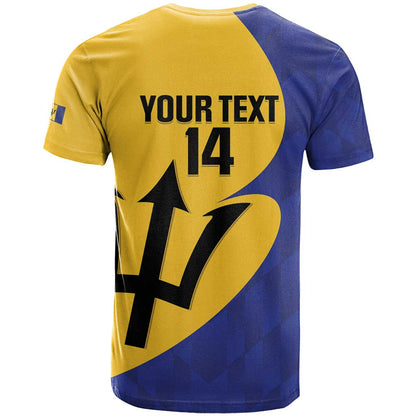 Custom Barbados Football T-Shirt Go Champions Bajan Tridents Graphic Tee