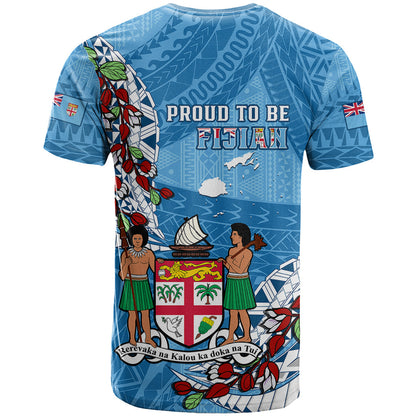 Fiji Day T-Shirt Fijian Tagimaucia Flower Polynesian Mix Tapa Pattern Graphic Tee