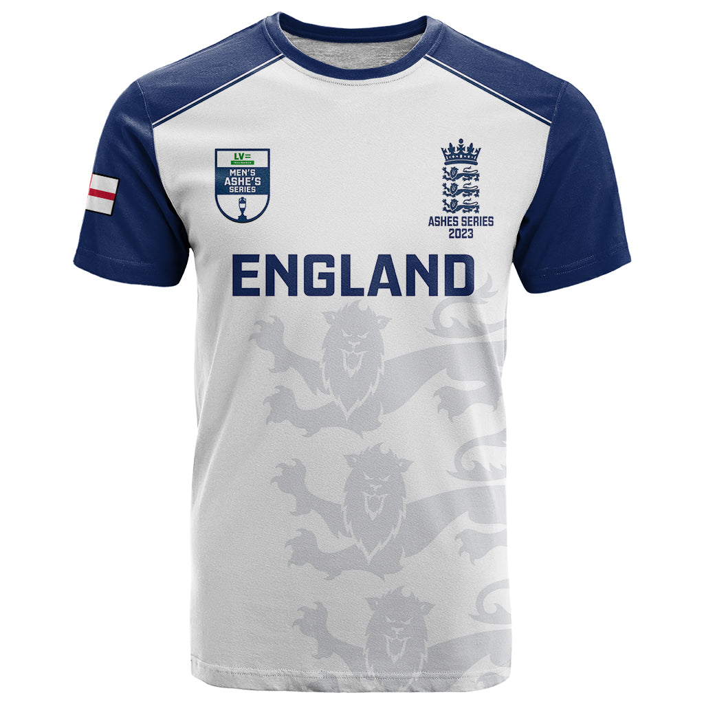 Personalised England Cricket T-Shirt Ashes Sporty Version Graphic Tee