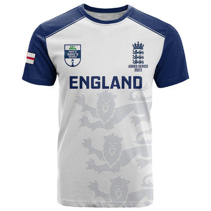 Personalised England Cricket T-Shirt Ashes Sporty Version Graphic Tee