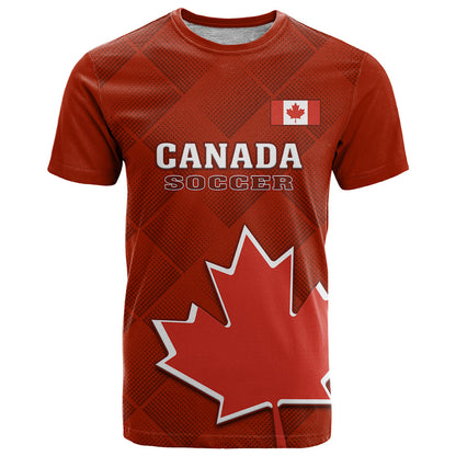 Canada Soccer T-Shirt Go Canucks Maple Leaf World Cup Graphic Tee