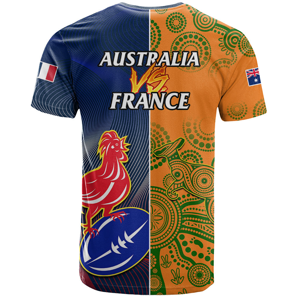 France And Australia Rugby T-Shirt World Cup Le Bleus Wallabies Together Graphic Tee