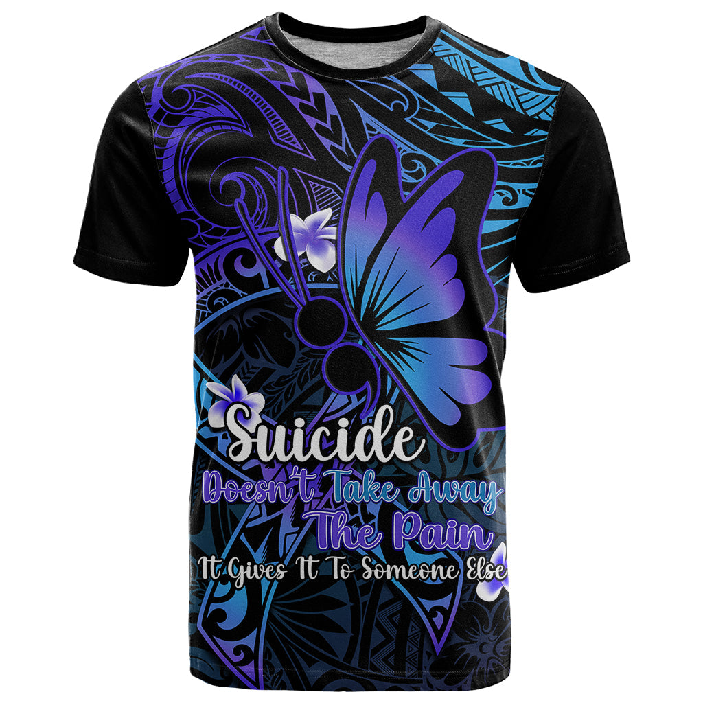 Polynesia Suicide Prevention Awareness T-Shirt Your Life Is Worth Living For Polynesian Gold Pattern Graphic Tee