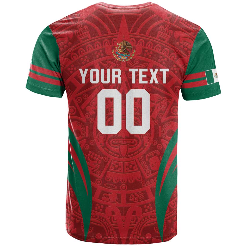 Custom Baseball Mexico 2024 T-Shirt Aztec Calendar Pattern - Dynamic Style Graphic Tee