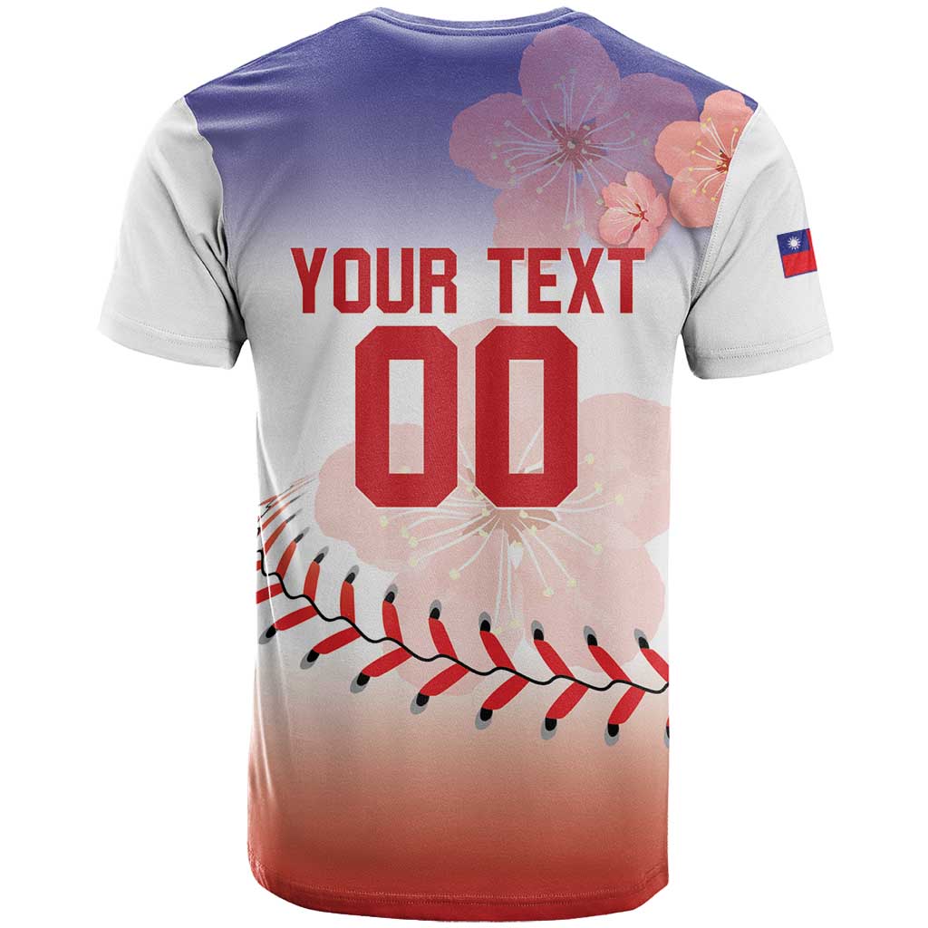 Custom Baseball Chinese Taipei T-Shirt National Plum Blossom - Dynamic Style Graphic Tee