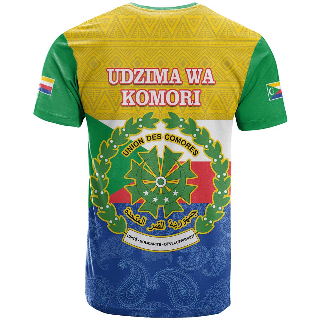 Comoros Is In My DNA T-Shirt Udzima wa Komori - African Paisley Pattern Graphic Tee