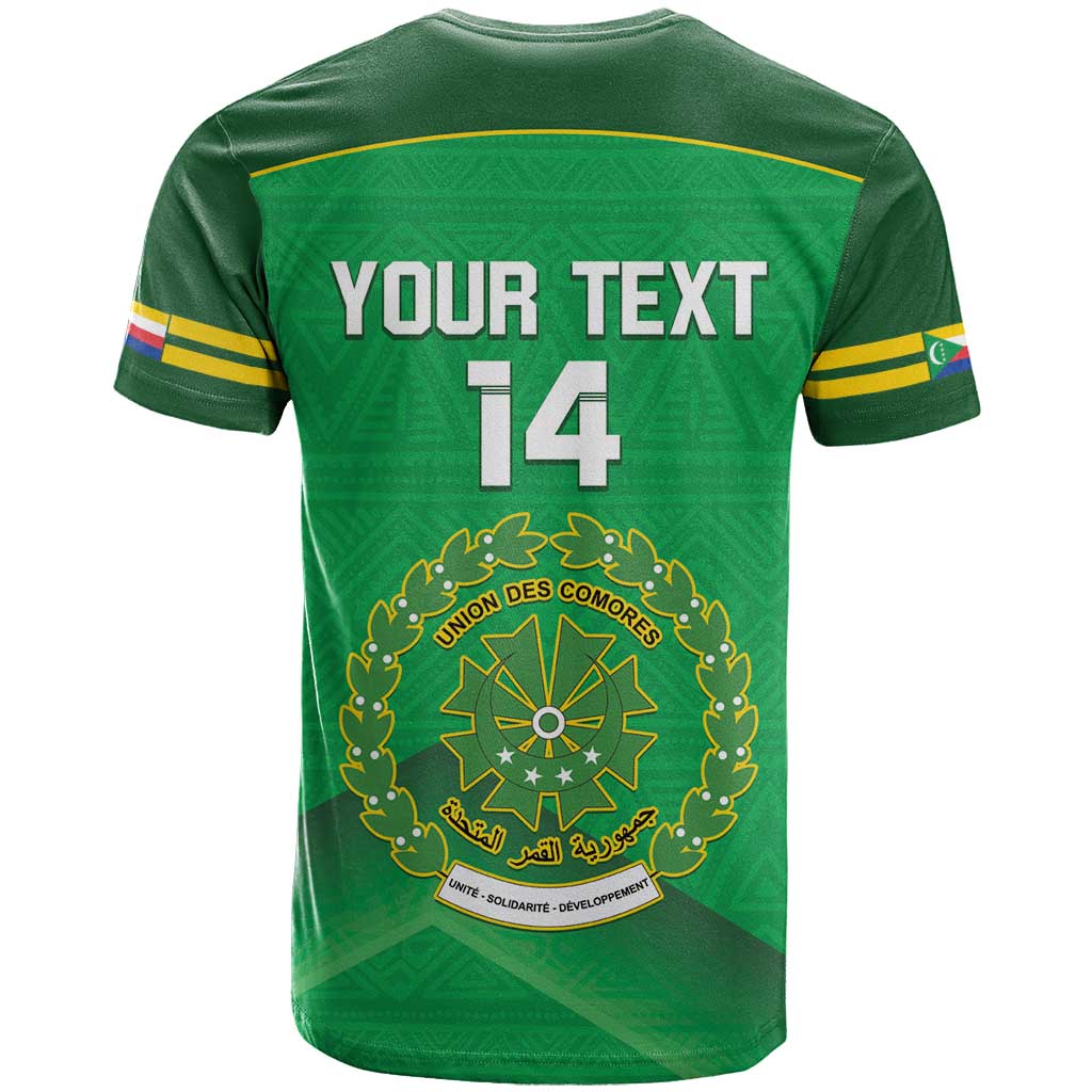 Custom Comoros Football T-Shirt Allez Les Coelacantes Graphic Tee