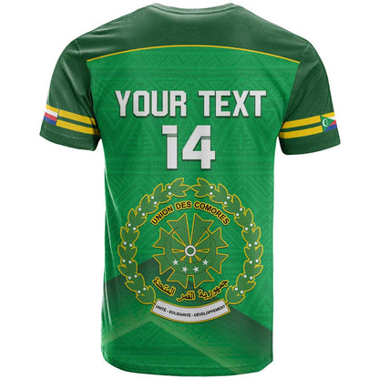 Custom Comoros Football T-Shirt Allez Les Coelacantes Graphic Tee
