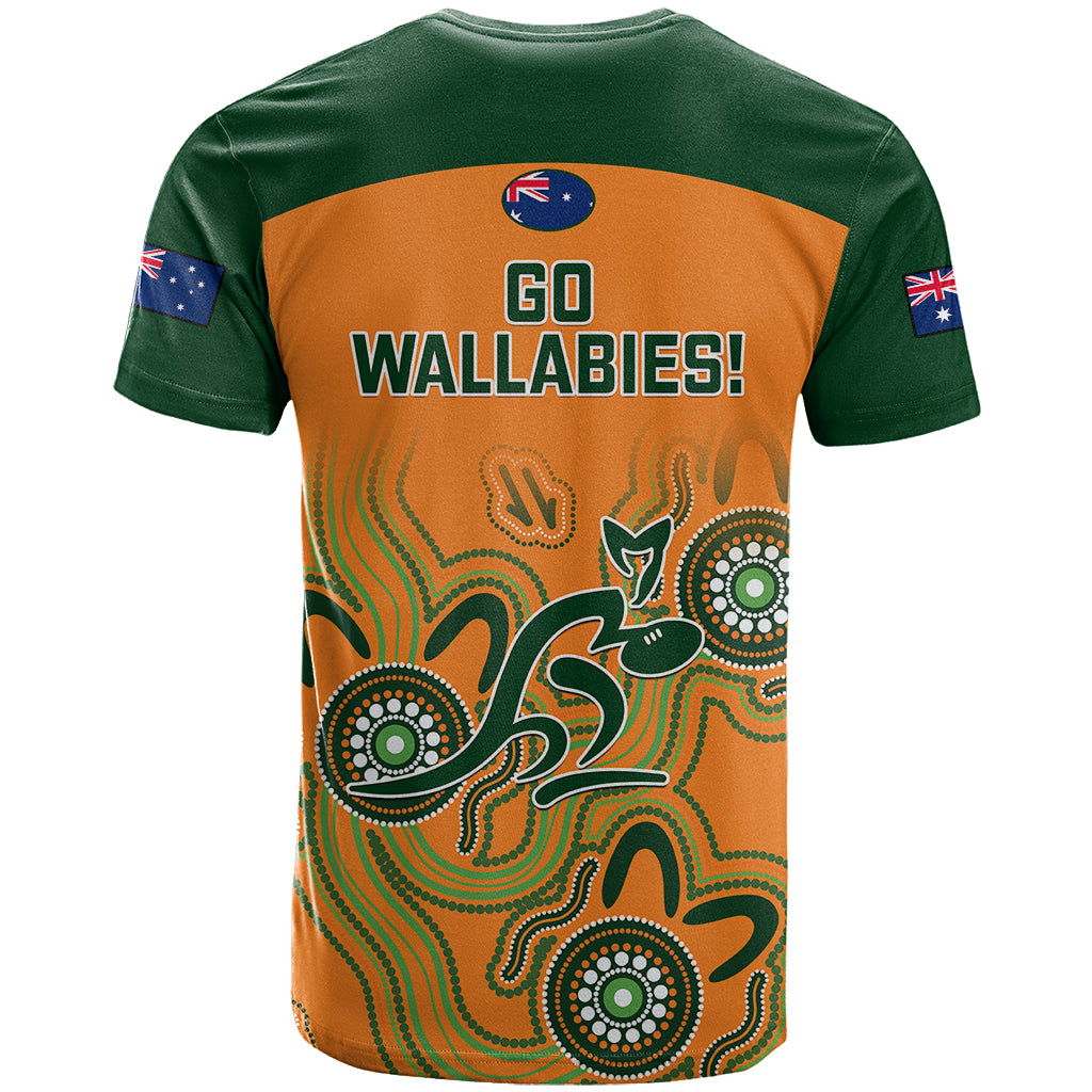 Australia Rugby T-Shirt Go Wallabies Aboriginal World Cup Graphic Tee