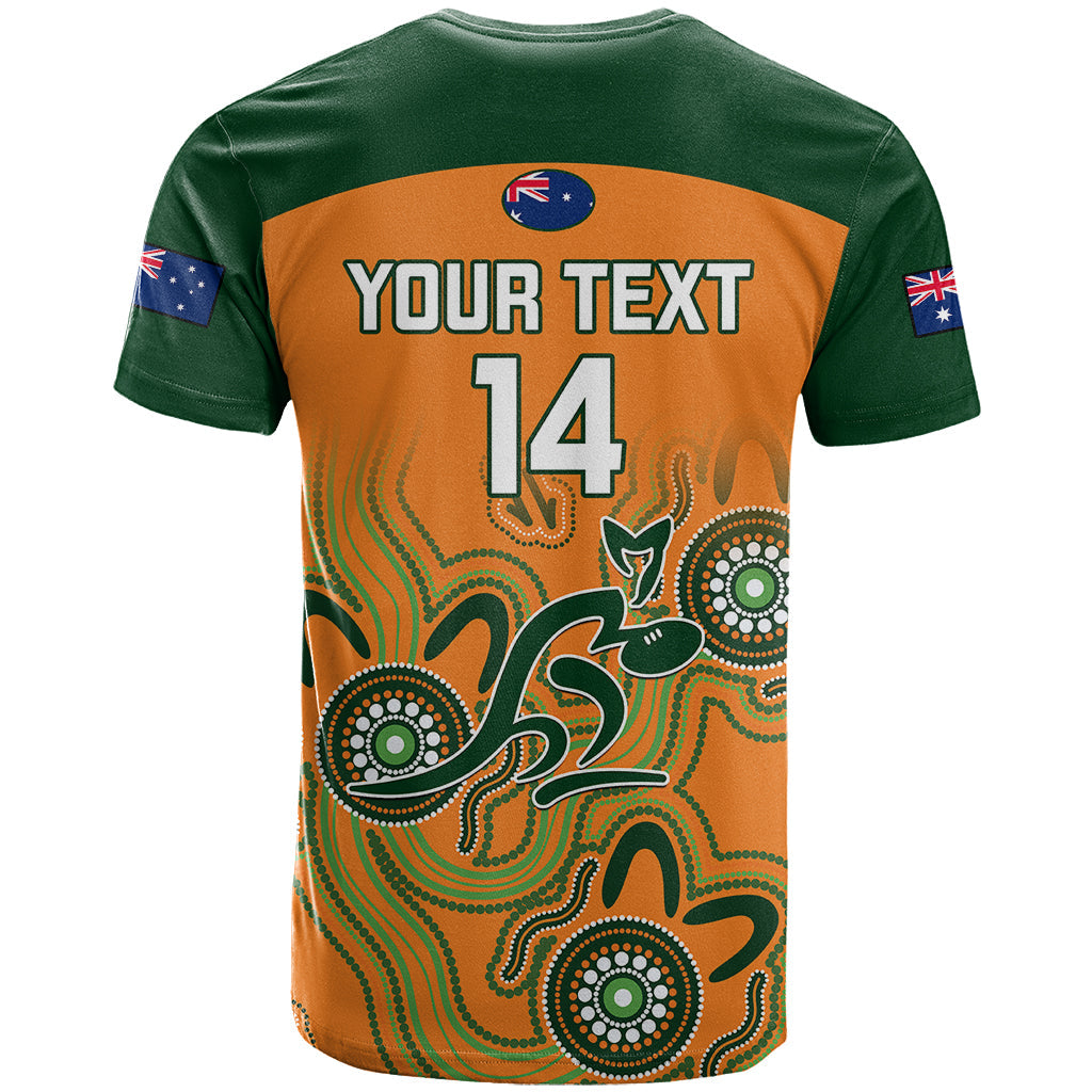 Personalised Australia Rugby T-Shirt Go Wallabies Aboriginal World Cup Graphic Tee