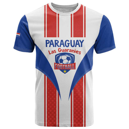 Custom Paraguay Football T-Shirt Come On Las Guaranies Graphic Tee