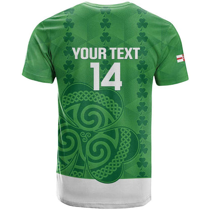 Custom Northern Ireland T-Shirt Go Green and White Army Graphic Tee
