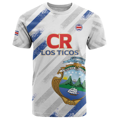Custom Costa Rica Football T-Shirt Go Champions Los Ticos Graphic Tee