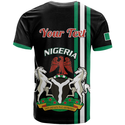 Personalised Nigeria T-Shirt Nigeria Coat Of Arms Simple Style Graphic Tee
