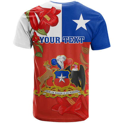Custom Chile Independence Day T-Shirt Chilean Copihue Felices Fiestas Patrias Graphic Tee