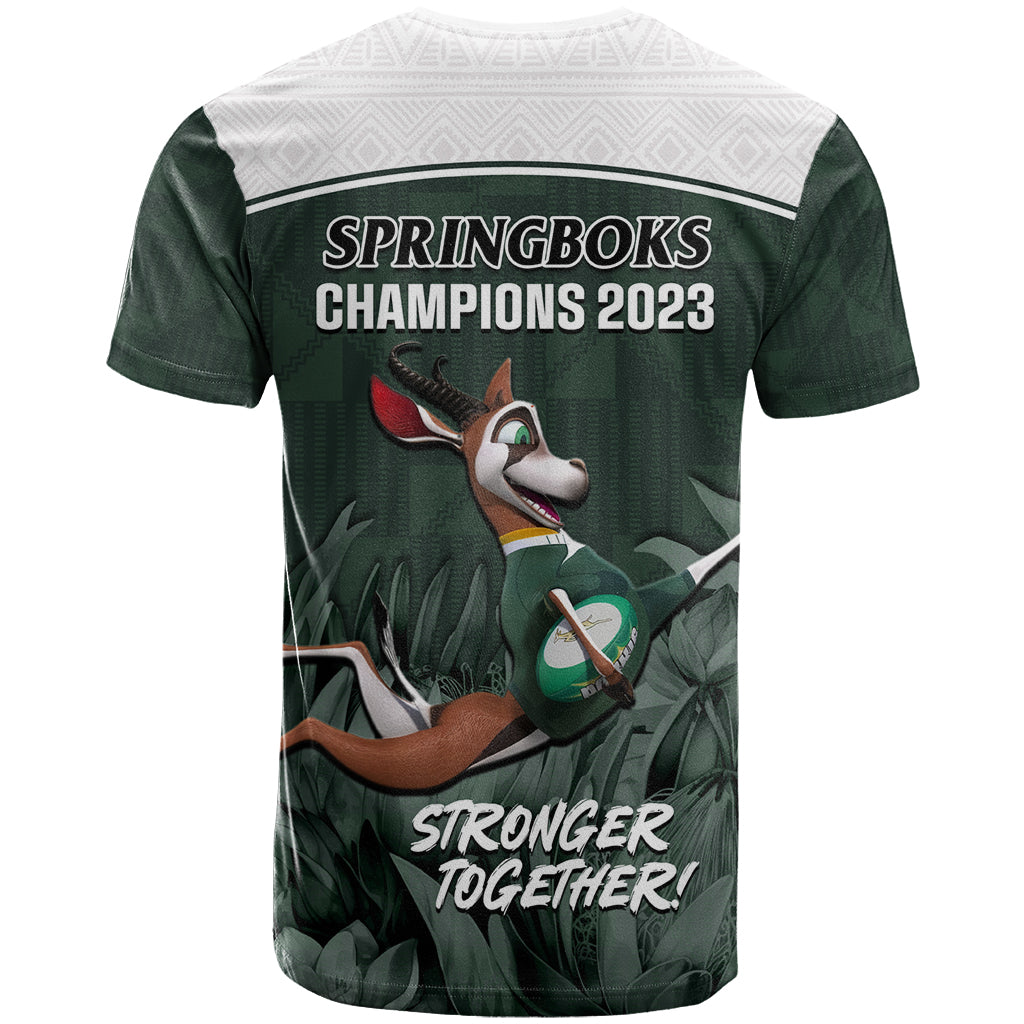 South Africa Rugby T-Shirt Springboks 4th Champions World Cup Proud Bokke Graphic Tee