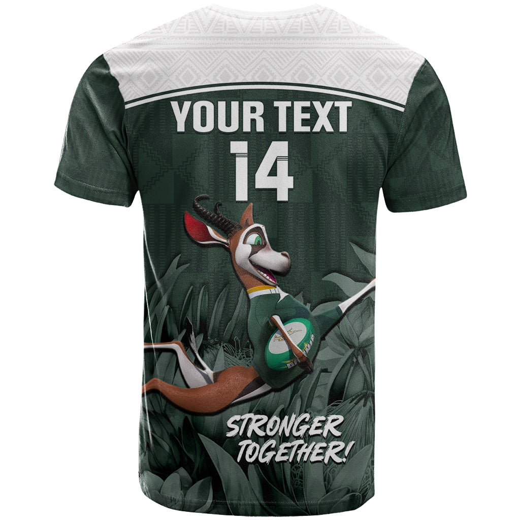 Custom South Africa Rugby T-Shirt Springboks 4th Champions World Cup Proud Bokke Graphic Tee