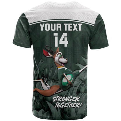 Custom South Africa Rugby T-Shirt Springboks 4th Champions World Cup Proud Bokke Graphic Tee