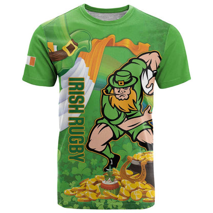 Personalised Ireland Rugby 2025 T-Shirt Irish Leprechaun Saint Patrick's Day Graphic Tee