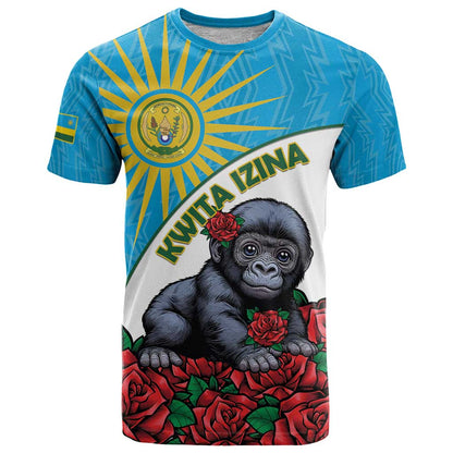 Personalized Rwanda Baby Gorilla T-Shirt Kwita Izina 2025 Graphic Tee