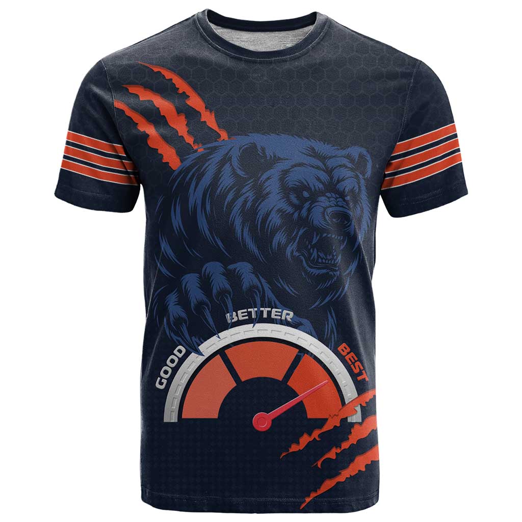 Custom Good Better Best Chicago Football T-Shirt Bears Claw Graphic Tee