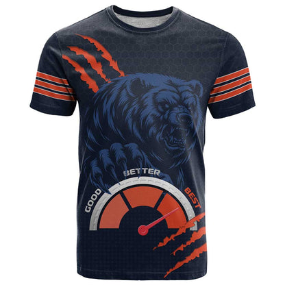 Custom Good Better Best Chicago Football T-Shirt Bears Claw Graphic Tee