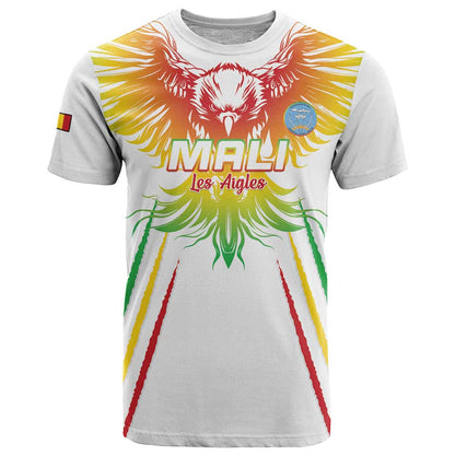 Custom Mali Football T-Shirt Go Les Aigles White Color Graphic Tee