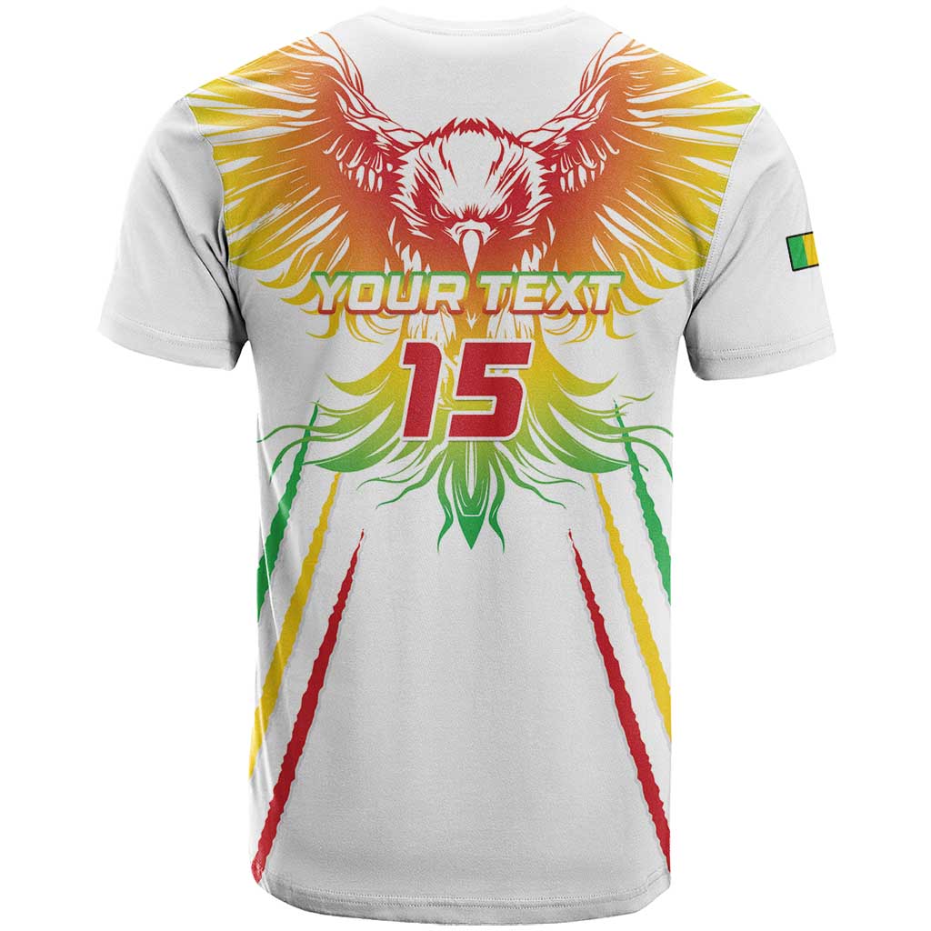 Custom Mali Football T-Shirt Go Les Aigles White Color Graphic Tee