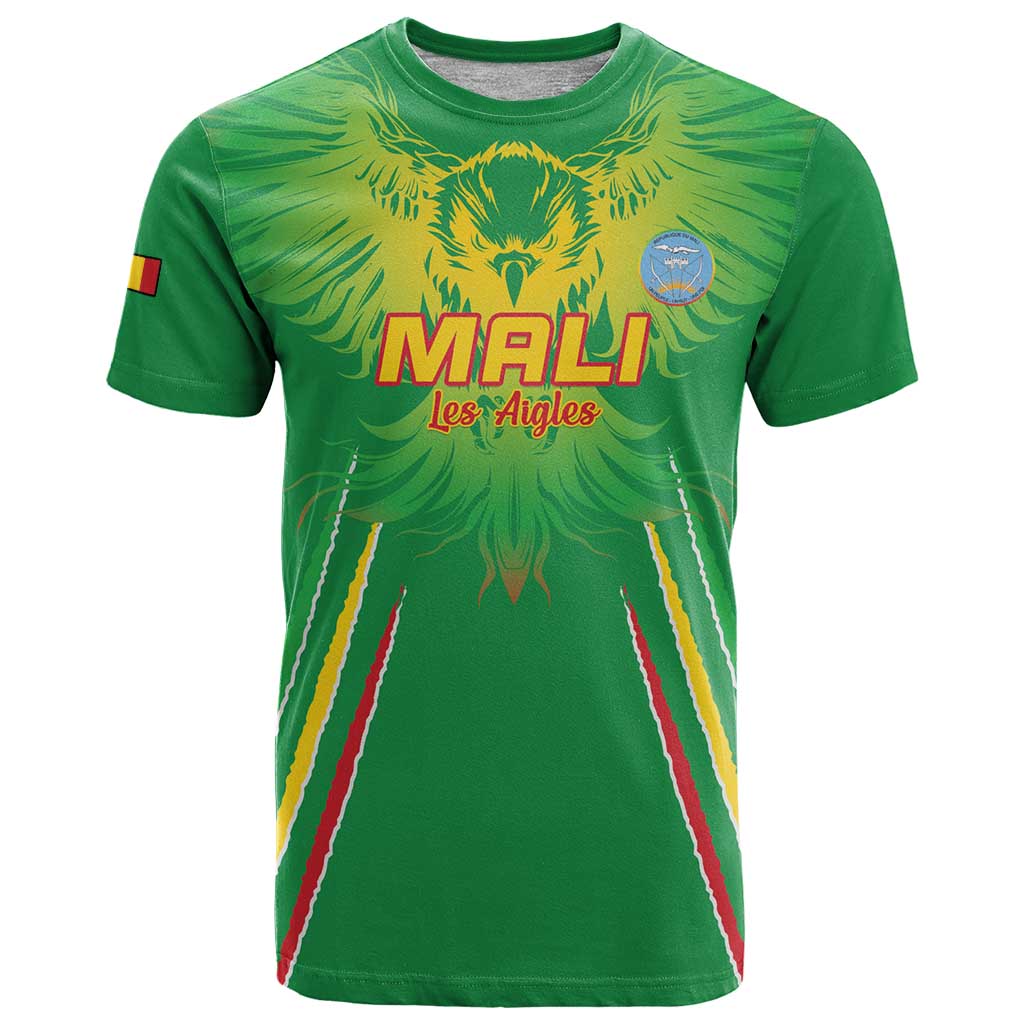 Custom Mali Football T-Shirt Go Les Aigles Green Color Graphic Tee
