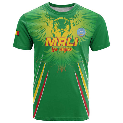 Custom Mali Football T-Shirt Go Les Aigles Green Color Graphic Tee