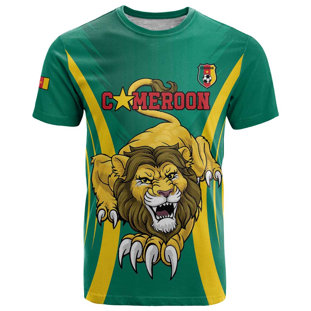 Custom Cameroon Football T-Shirt Go Indomitable Lions Graphic Tee