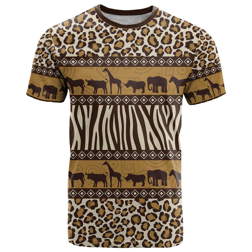 Animal Skin Mix African Pattern T-Shirt Graphic Tee