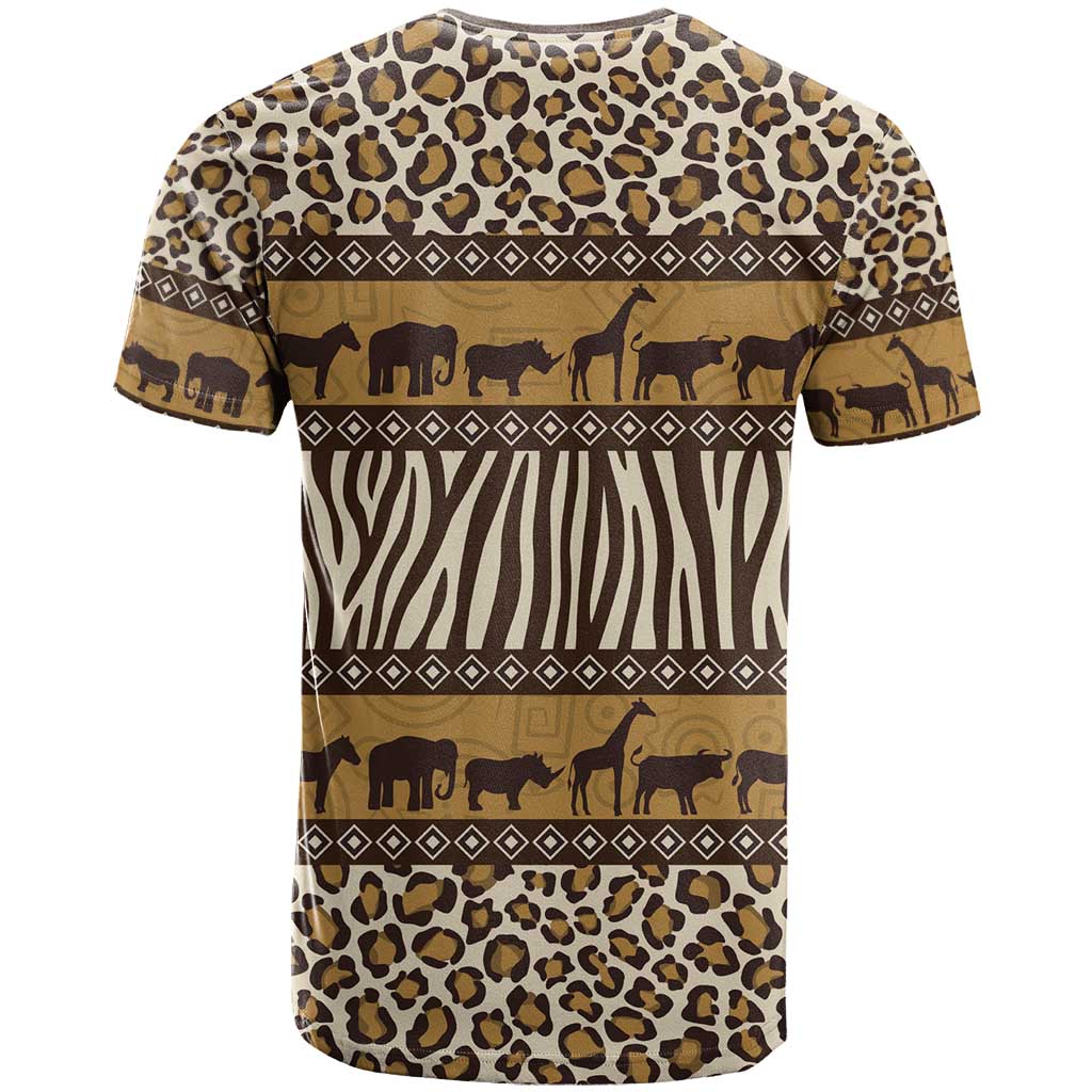 Animal Skin Mix African Pattern T-Shirt Graphic Tee