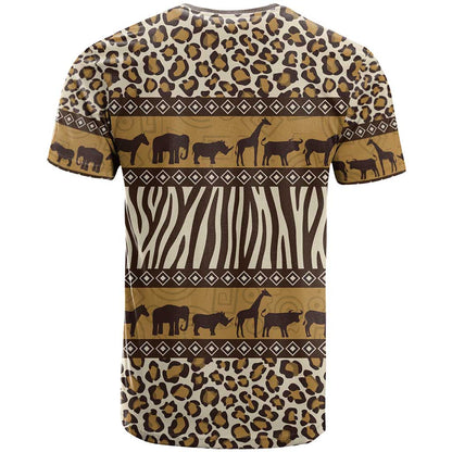 Animal Skin Mix African Pattern T-Shirt Graphic Tee