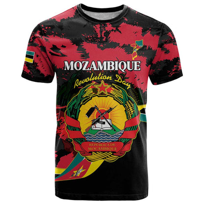 Personalized Mozambique Revolution Day T-Shirt Coat Of Arms FRELIMO Graphic Tee