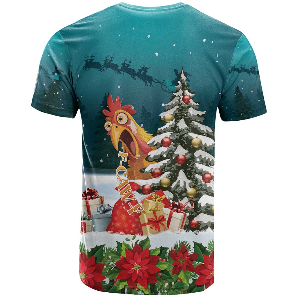 F Caw F Chicken T-Shirt Funny Christmas Graphic Tee