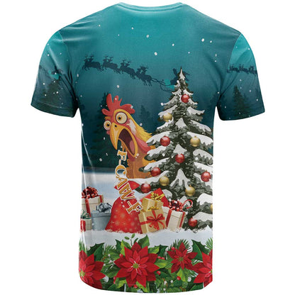 F Caw F Chicken T-Shirt Funny Christmas Graphic Tee