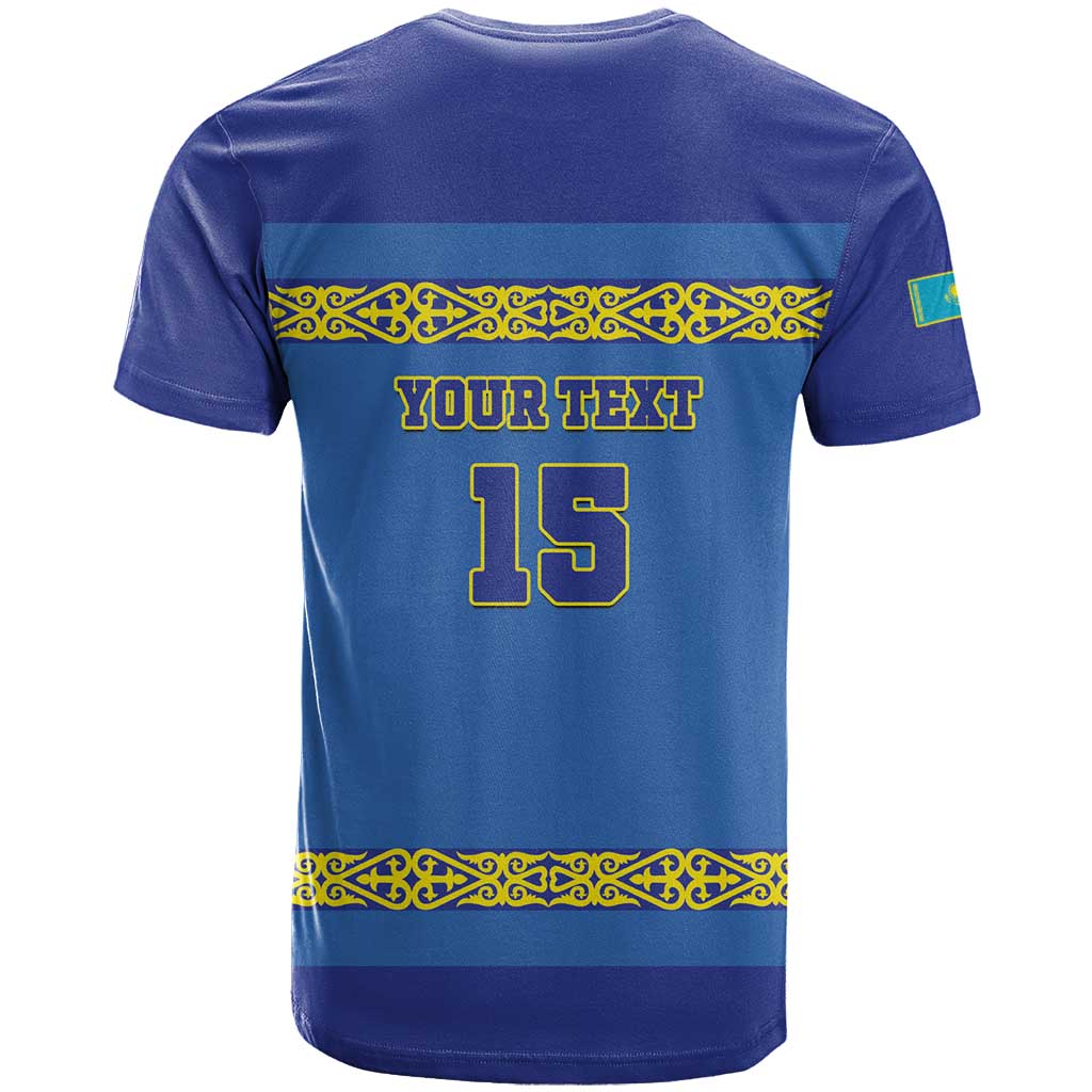 Custom Kazakhstan Hockey T-Shirt Go Kazakh Graphic Tee