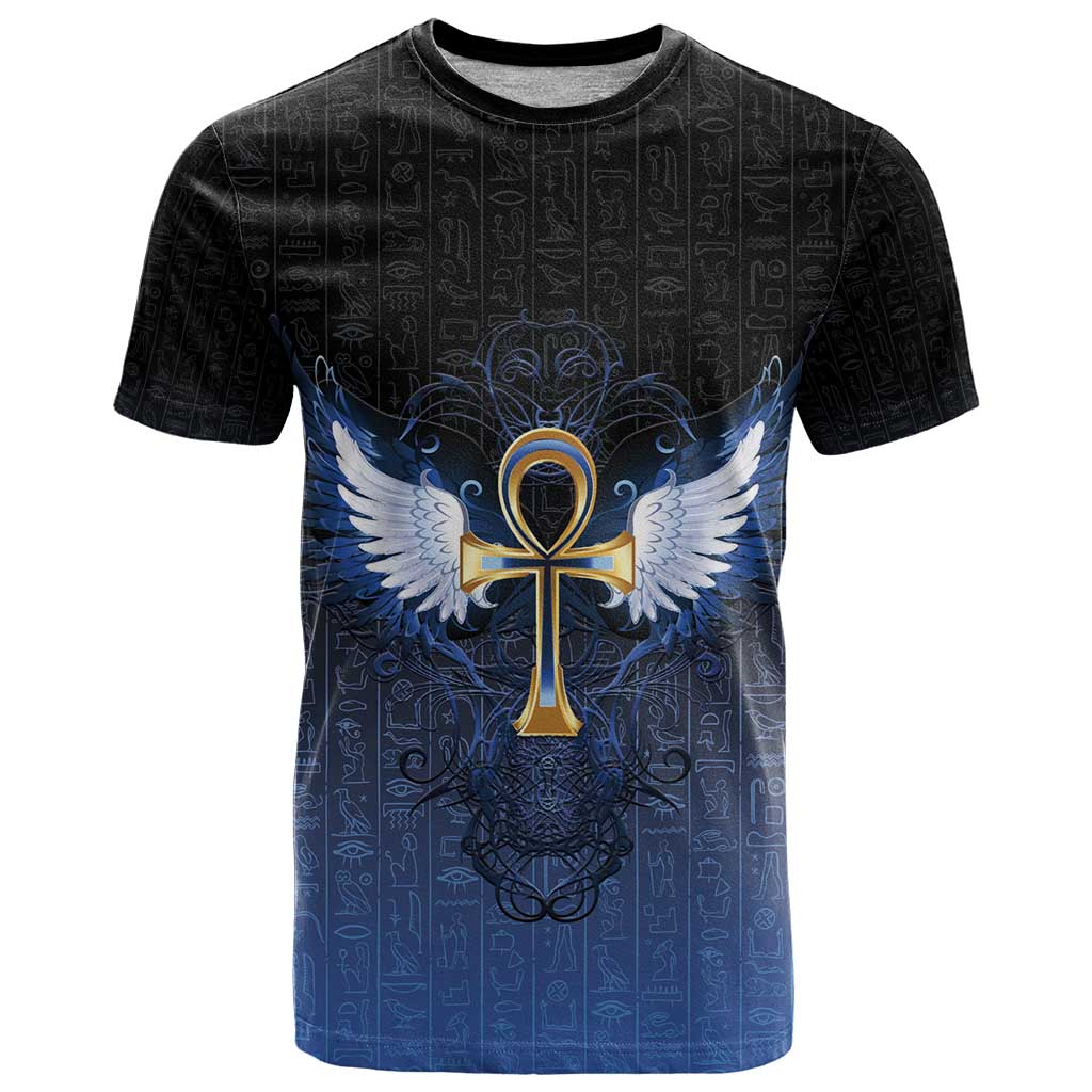Personalised Egyptian Ankh T-Shirt Egypt Hieroglyphs Pattern Graphic Tee